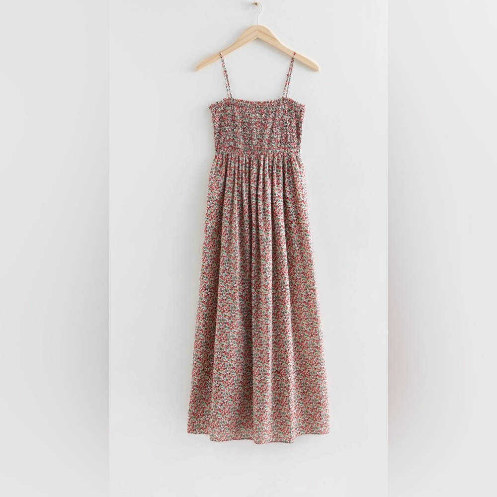 & Other Stories Pink Floral Maxi Sundress